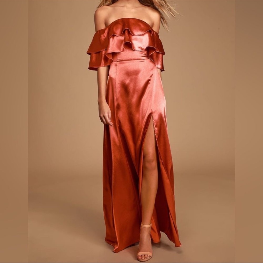 LULUS - Pure happiness satin gown